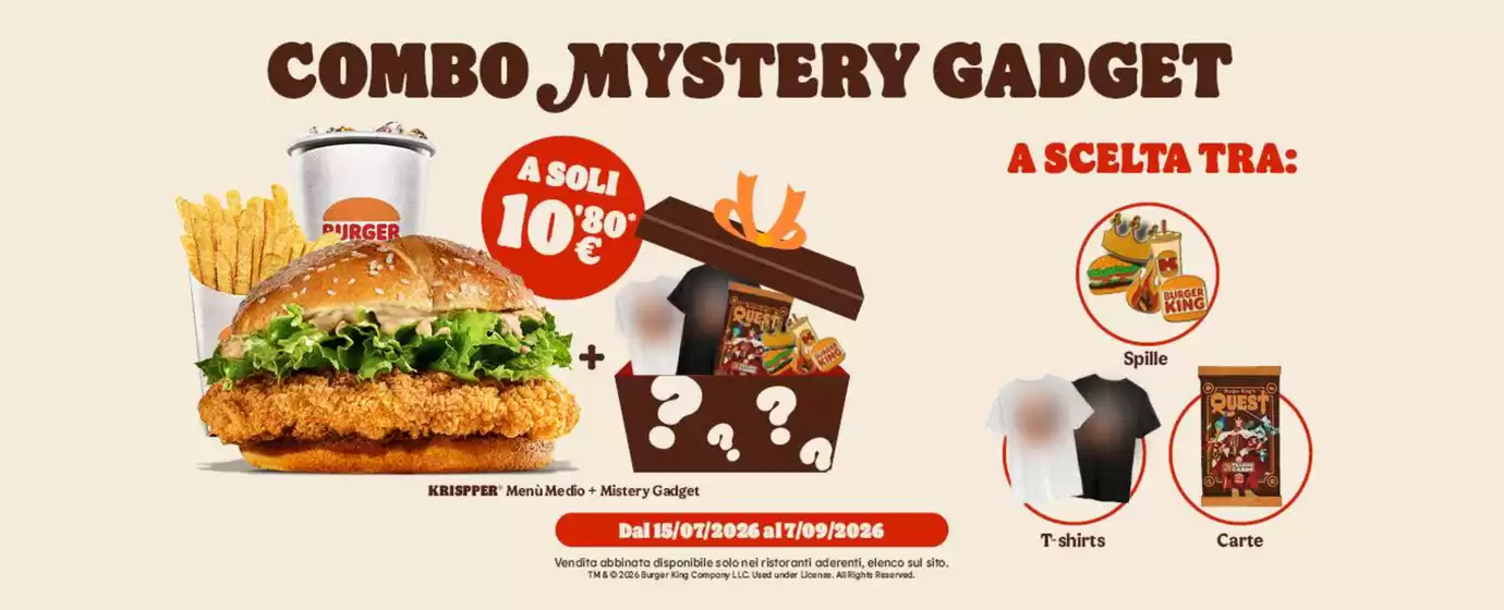 Volantino Burger King | Combo mystery gadget | 2026-07-15T00:00:00.000Z - 2026-09-07T00:00:00.000Z