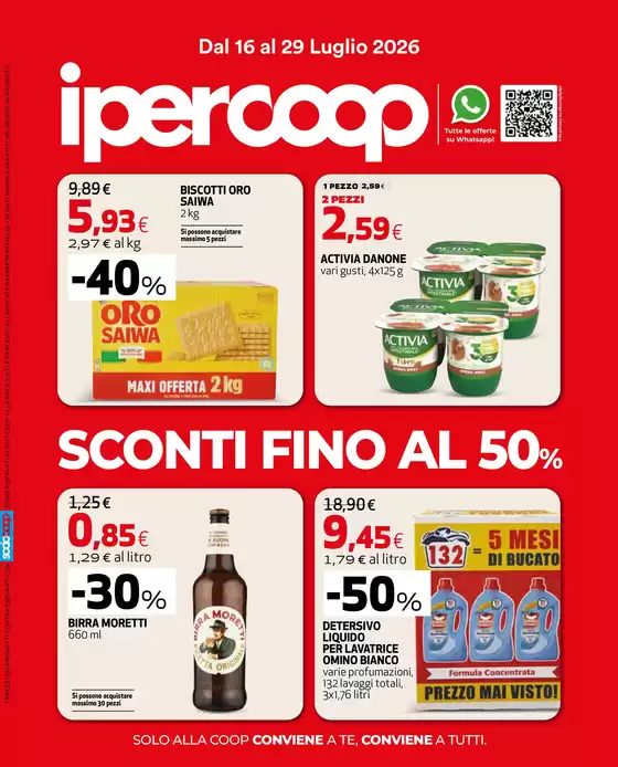 Volantino Ipercoop | Sconti fino al 50% | 2026-07-16T00:00:00.000Z - 2026-07-29T00:00:00.000Z