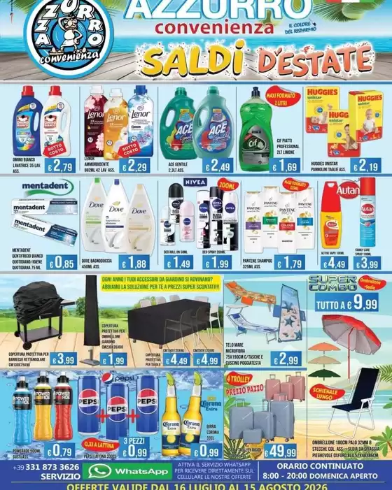 Volantino Azzurro Convenienza | Saldi d'estate | 2026-07-16T00:00:00.000Z - 2026-08-15T00:00:00.000Z