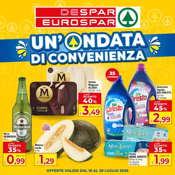 Volantino Eurospar | Un'ondata di convenienza | 2026-07-16T00:00:00.000Z - 2026-07-29T00:00:00.000Z
