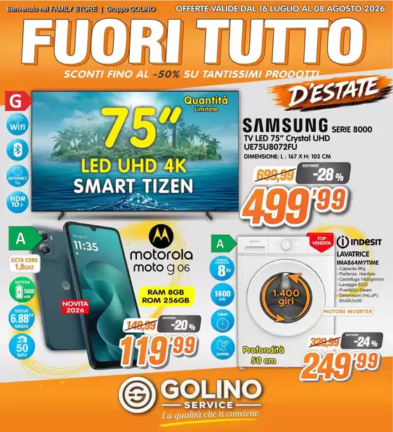 Volantino Golino Service | Fuori tutto | 2026-07-16T00:00:00.000Z - 2026-08-08T00:00:00.000Z