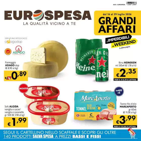 Volantino Eurospesa | Grandi affari | 2026-07-16T00:00:00.000Z - 2026-07-29T00:00:00.000Z