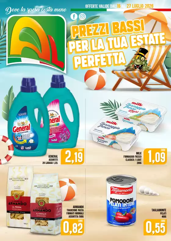 Volantino Al Discount | PREZZI BASSI PER LA TUA ESTATE PERFETTA | 2026-07-16T00:00:00.000Z - 2026-07-27T00:00:00.000Z