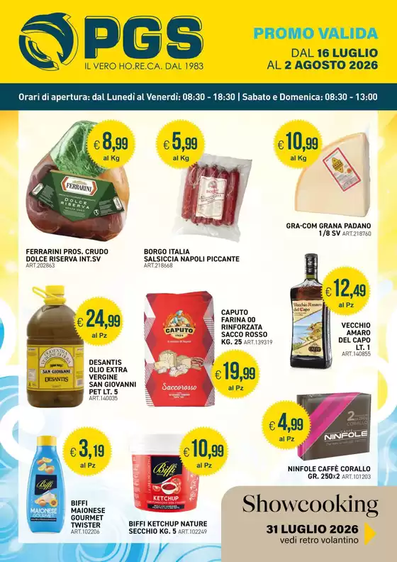 Volantino PGS Cash&Carry | DAL 16 LUGLIO AL 2 AGOSTO 2026 | 2026-07-16T00:00:00.000Z - 2026-08-02T00:00:00.000Z