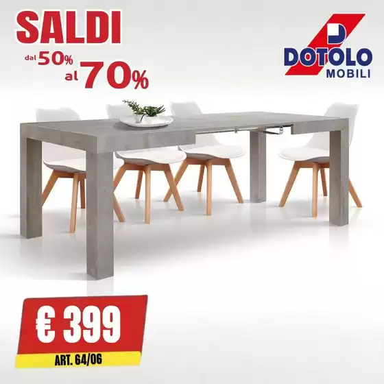 Volantino Dotolo Mobili | Grande offerta per tutti i clienti | 2026-07-17T00:00:00.000Z - 2026-07-31T00:00:00.000Z