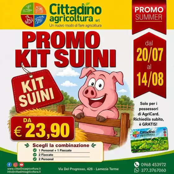Volantino Cittadino Agricoltura | Promo kit suini | 2026-07-20T00:00:00.000Z - 2026-08-14T00:00:00.000Z