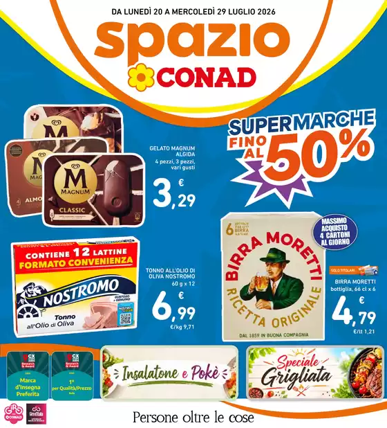 Volantino Spazio Conad | SUPERMARCHE FINO AL 50% | 2026-07-20T00:00:00.000Z - 2026-07-29T00:00:00.000Z