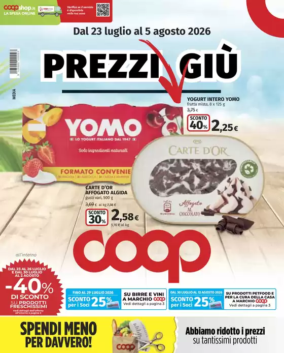 Volantino Coop a Oleggio | Prezzi giu | 2026-07-23T00:00:00.000Z - 2026-08-05T00:00:00.000Z