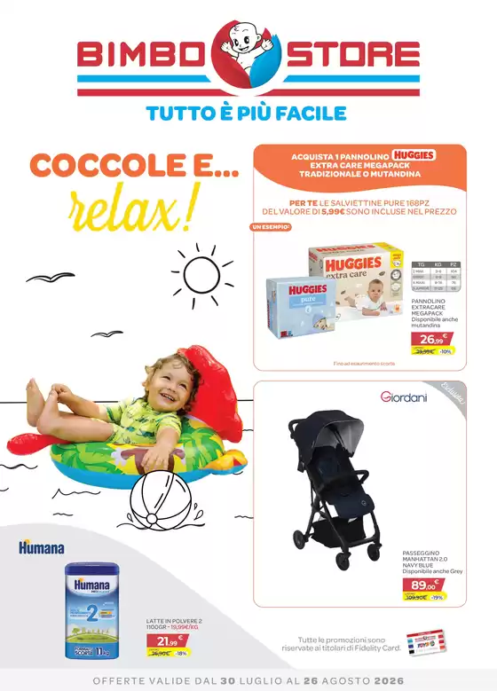Volantino Bimbo Store a Busca | Coccole e... relax! | 2026-07-30T00:00:00.000Z - 2026-08-29T00:00:00.000Z