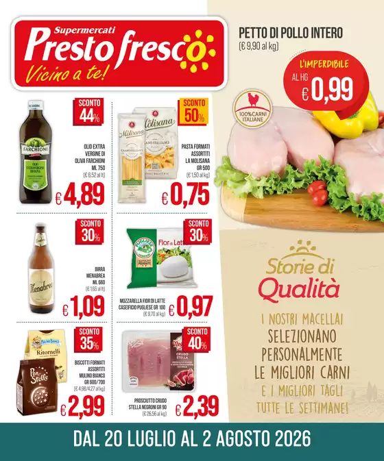 Volantino Prestofresco | Vicino a te! | 2026-07-20T00:00:00.000Z - 2026-08-02T00:00:00.000Z