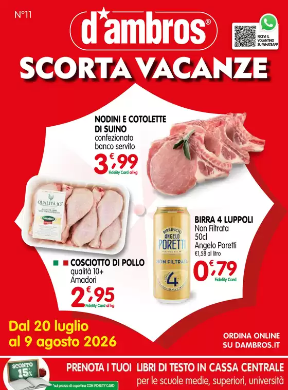 Volantino D'Ambros | Scorta vacanze | 2026-07-20T00:00:00.000Z - 2026-08-09T00:00:00.000Z