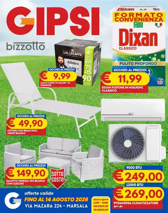 Volantino Gipsi | Fino al 14 agosto 2026 | 2026-07-19T00:00:00.000Z - 2026-08-14T00:00:00.000Z