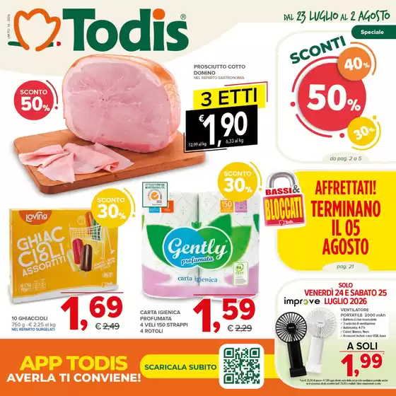 Volantino Todis | Sconti 30%40%50% | 2026-07-23T00:00:00.000Z - 2026-08-05T00:00:00.000Z