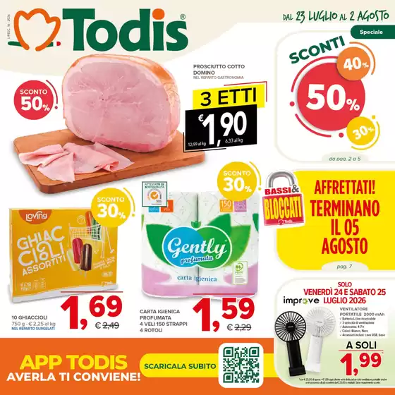 Volantino Todis a Roma | Sconti 30%40%50% | 2026-07-23T00:00:00.000Z - 2026-08-02T00:00:00.000Z