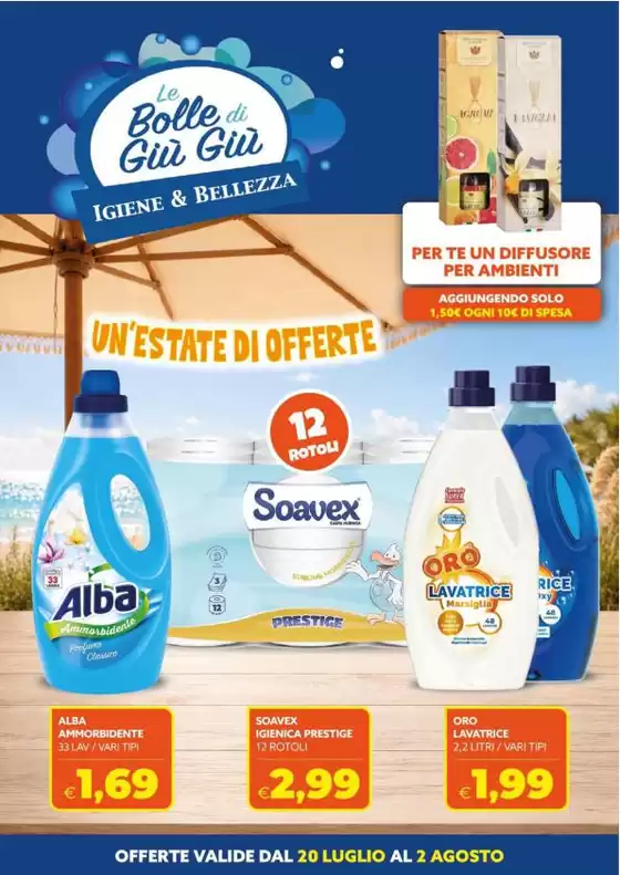 Volantino Le Bolle di Giù Giù | Un'estate di offerte | 2026-07-20T00:00:00.000Z - 2026-08-02T00:00:00.000Z