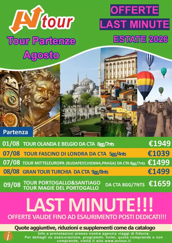 Volantino Av Tour a Oniferi | LAST MINUTE tour partenze agosto | 2026-08-01T00:00:00.000Z - 2026-08-09T00:00:00.000Z