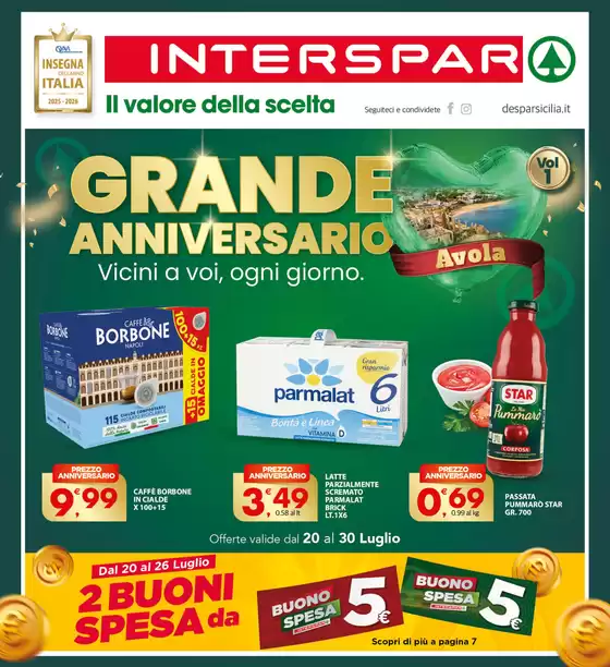 Volantino Interspar | Grande anniversario | 2026-07-20T00:00:00.000Z - 2026-07-30T00:00:00.000Z