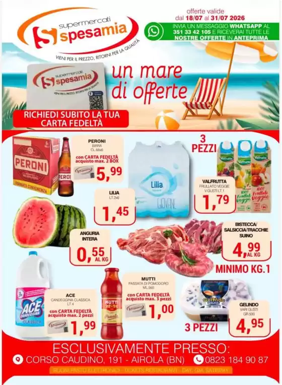 Volantino Supermercati Spesa Mia | Un mare di offerte | 2026-07-18T00:00:00.000Z - 2026-07-31T00:00:00.000Z