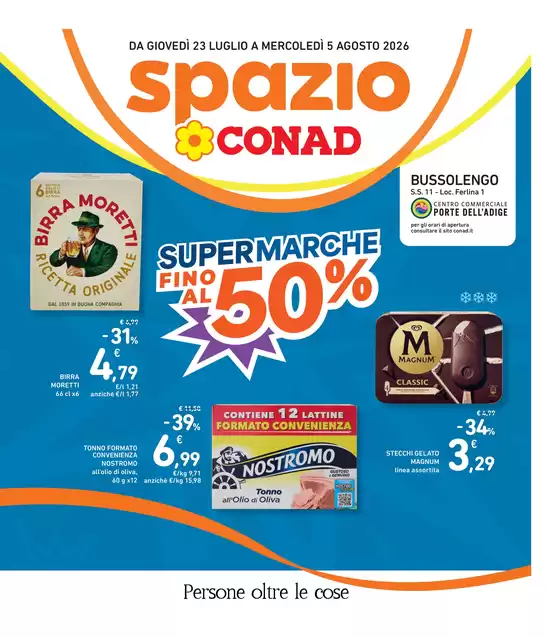 Volantino Spazio Conad a Lazise | SUPERMARCHE FINO AL 50% | 2026-07-23T00:00:00.000Z - 2026-08-05T00:00:00.000Z