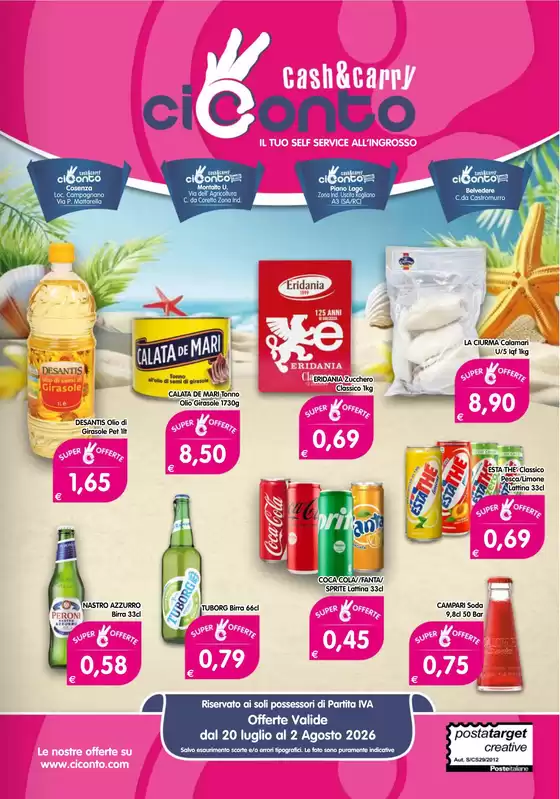 Volantino CiConto | Offerte CiConto | 2026-07-20T00:00:00.000Z - 2026-08-02T00:00:00.000Z