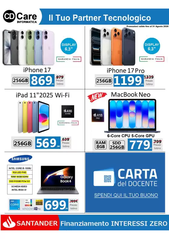 Volantino CD CARE Informatica | Il tuo partner tecnologico | 2026-07-20T00:00:00.000Z - 2026-08-31T00:00:00.000Z