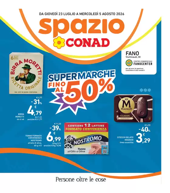 Volantino Spazio Conad a Colli al Metauro | SUPERMARCHE FINO AL 50% | 2026-07-23T00:00:00.000Z - 2026-08-05T00:00:00.000Z