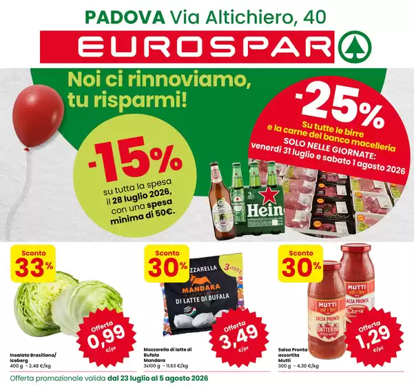Volantino Eurospar | OFFERTE | 2026-07-23T00:00:00.000Z - 2026-08-05T00:00:00.000Z