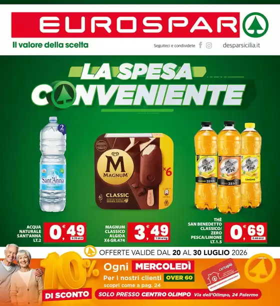 Volantino Eurospar | La spesa conveniente | 2026-07-20T00:00:00.000Z - 2026-07-30T00:00:00.000Z