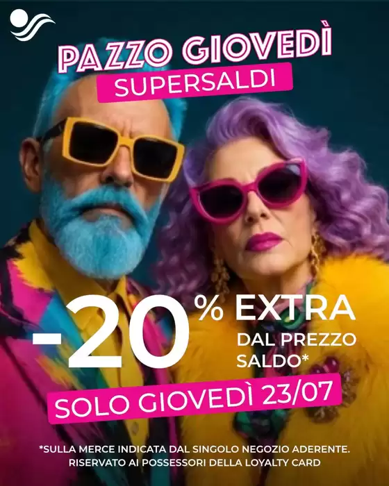 Volantino Mondovicino Outlet Village | -20% extra dal prezzo saldo | 2026-07-23T00:00:00.000Z - 2026-07-23T00:00:00.000Z