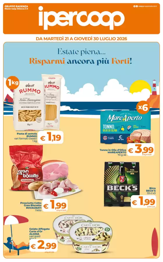 Volantino Ipercoop a Laerru | Risparmi ancora più Forti! | 2026-07-21T00:00:00.000Z - 2026-07-30T00:00:00.000Z