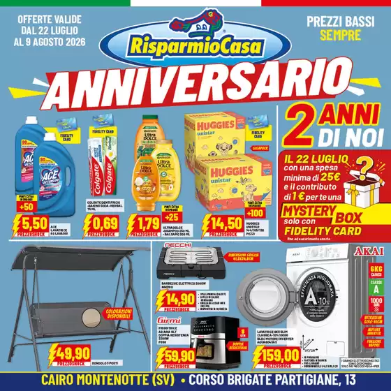 Volantino Risparmio Casa | ANNIVERSARIO | 2026-07-22T00:00:00.000Z - 2026-08-09T00:00:00.000Z