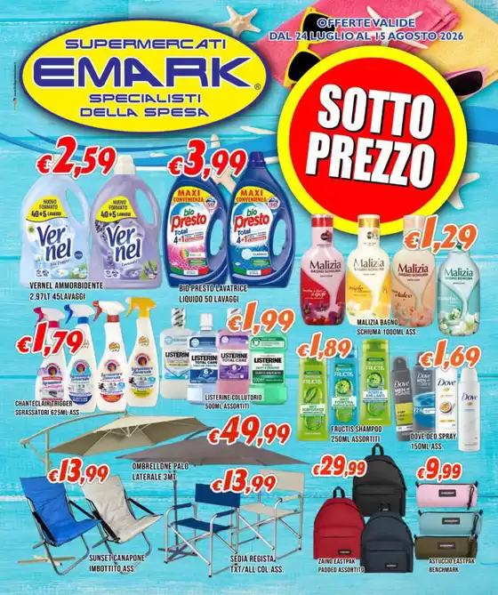 Volantino Supermercati Emark | Sottoprezzo | 2026-07-24T00:00:00.000Z - 2026-08-15T00:00:00.000Z