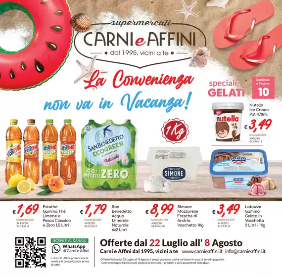 Volantino Carni e Affini | La convenienza non va in vacanza! | 2026-07-22T00:00:00.000Z - 2026-08-08T00:00:00.000Z