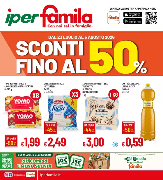 Volantino Iperfamila | SCONTI FINO AL 50% | 2026-07-23T00:00:00.000Z - 2026-08-05T00:00:00.000Z