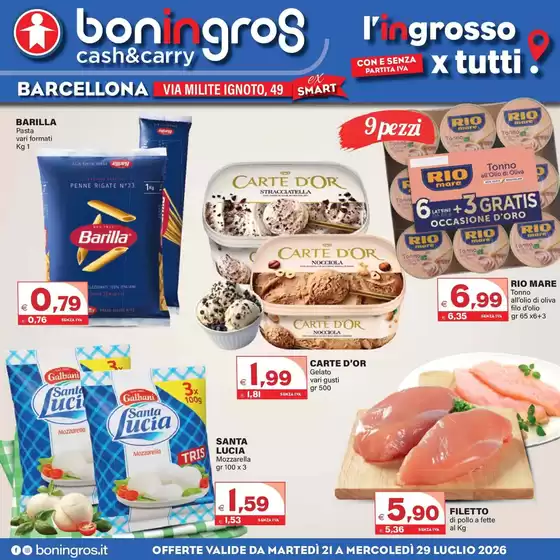 Volantino Boningros Cash and Carry | I'ingrosso x tutti! | 2026-07-21T00:00:00.000Z - 2026-07-29T00:00:00.000Z