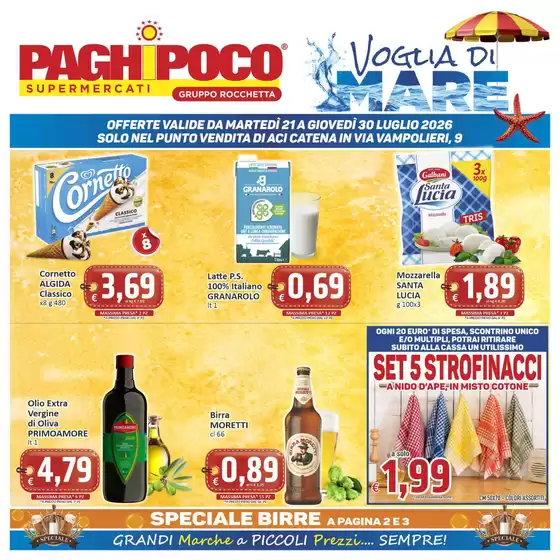 Volantino PaghiPoco | Voglia di mare | 2026-07-21T00:00:00.000Z - 2026-07-30T00:00:00.000Z