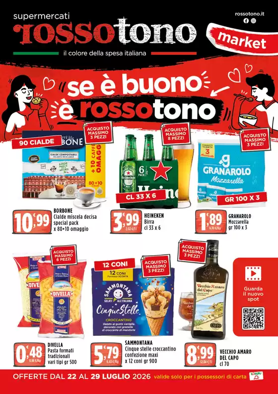 Volantino Supermercati Rossotono Market | Se e buono e rossotono | 2026-07-22T00:00:00.000Z - 2026-07-29T00:00:00.000Z