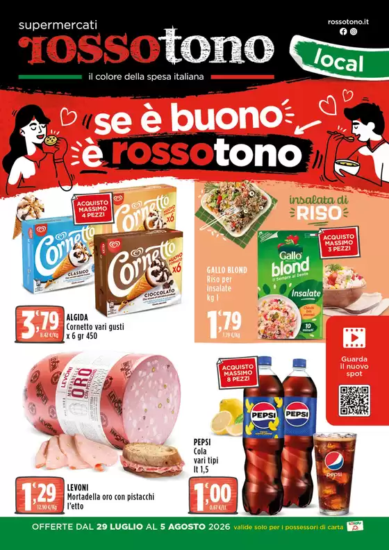 Volantino Supermercati Rossotono Local | Se e buono e rossotono | 2026-07-29T00:00:00.000Z - 2026-08-05T00:00:00.000Z