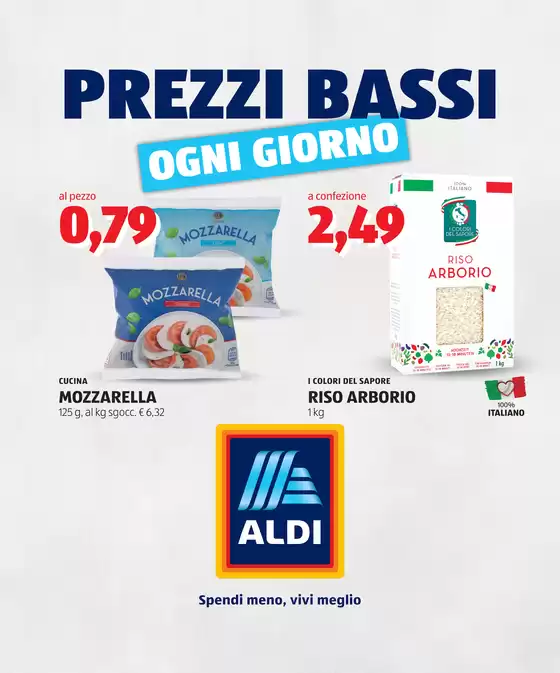 Volantino Aldi a Gambara | Prezzi bassi ogni giorno! | 2026-08-03T00:00:00.000Z - 2026-08-09T00:00:00.000Z