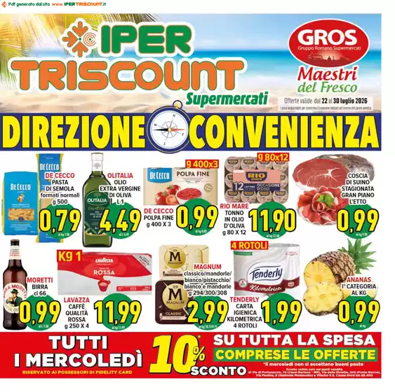 Volantino Iper Triscount | Direzione convenienza | 2026-07-22T00:00:00.000Z - 2026-07-30T00:00:00.000Z