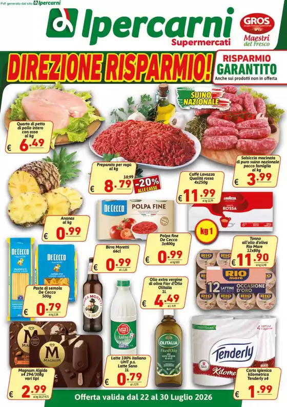Volantino Ipercarni | Direzione Risparmio! | 2026-07-22T00:00:00.000Z - 2026-07-30T00:00:00.000Z