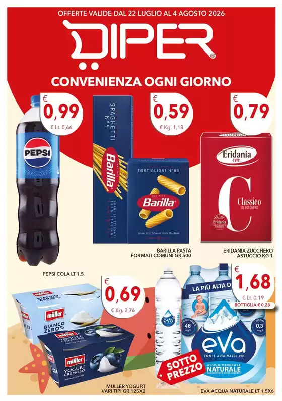 Volantino Diper Spesa | Convenienza ogni giorno | 2026-07-22T00:00:00.000Z - 2026-08-04T00:00:00.000Z