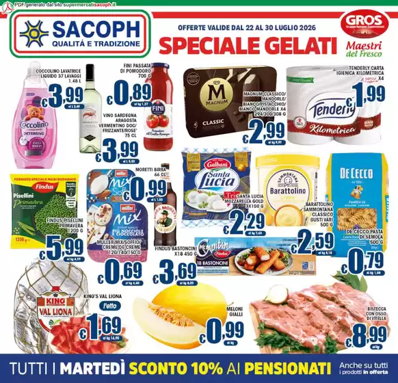 Volantino Sacoph | Speciale gelati | 2026-07-22T00:00:00.000Z - 2026-07-30T00:00:00.000Z