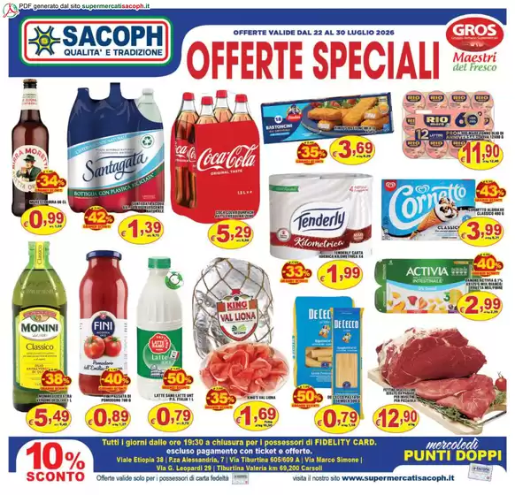 Volantino Sacoph | Offerte speciali | 2026-07-22T00:00:00.000Z - 2026-07-30T00:00:00.000Z