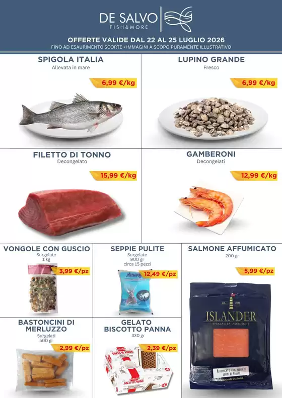 Volantino Pescheria De Salvo a Santa Maria la Carità | Offerte valide dal 22 al 25 luglio | 2026-07-22T00:00:00.000Z - 2026-07-25T00:00:00.000Z