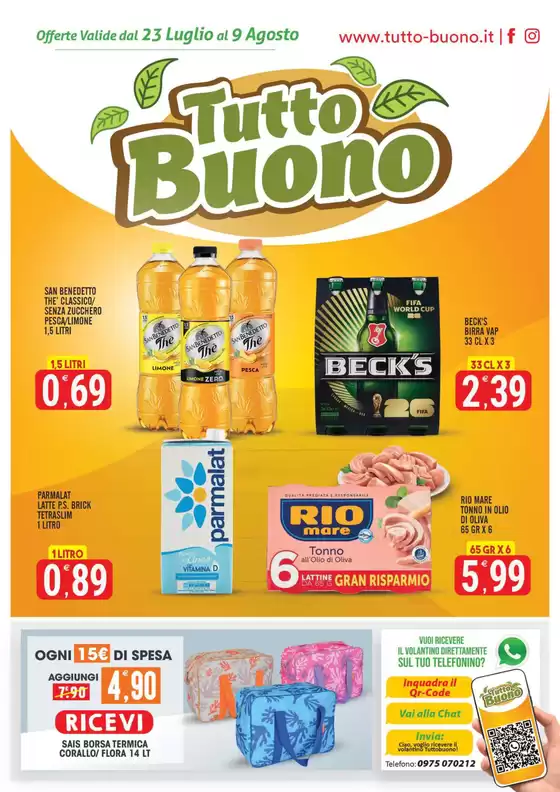 Volantino Tutto Buono a Santa Maria la Carità | Offerte valide dal 23 Luglio al 9 Agosto | 2026-07-23T00:00:00.000Z - 2026-08-09T00:00:00.000Z