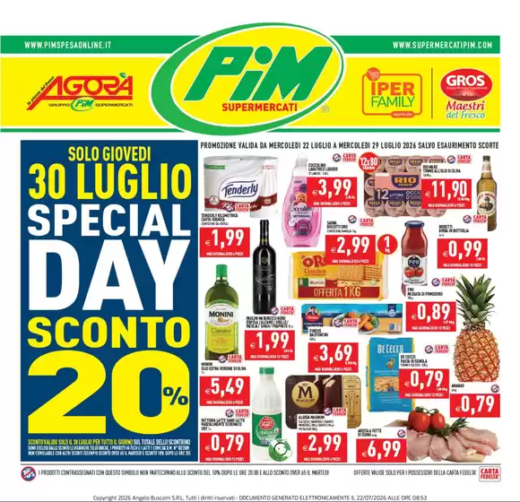 Volantino IperFamily a Santa Maria la Carità | Offerte | 2026-07-22T00:00:00.000Z - 2026-07-30T00:00:00.000Z
