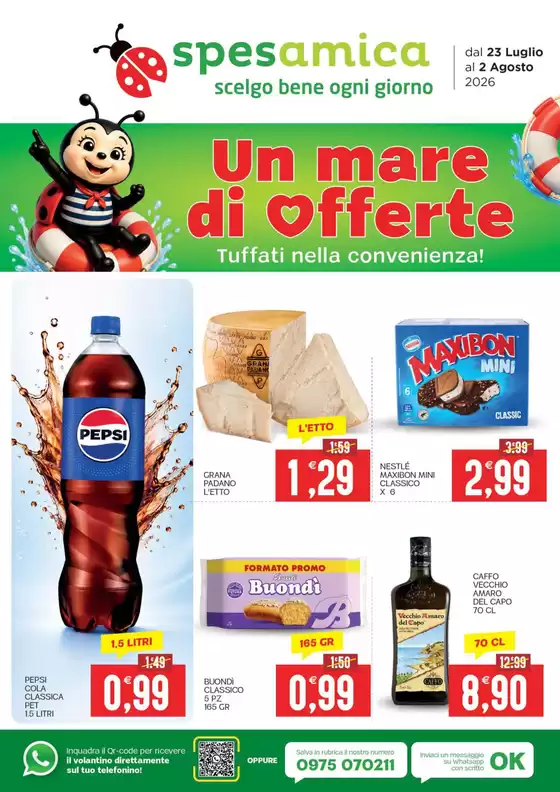 Volantino Spesamica | Un mare di offerte | 2026-07-23T00:00:00.000Z - 2026-08-02T00:00:00.000Z
