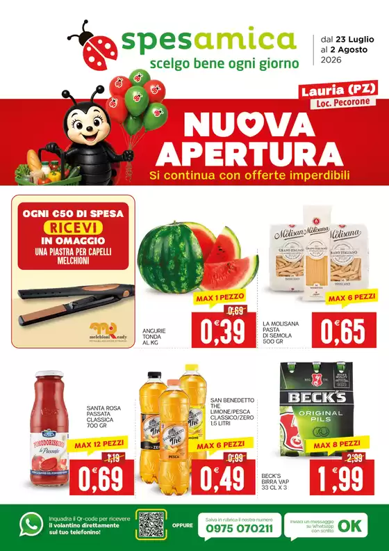 Volantino Spesamica | Nuova apertura | 2026-07-23T00:00:00.000Z - 2026-08-02T00:00:00.000Z