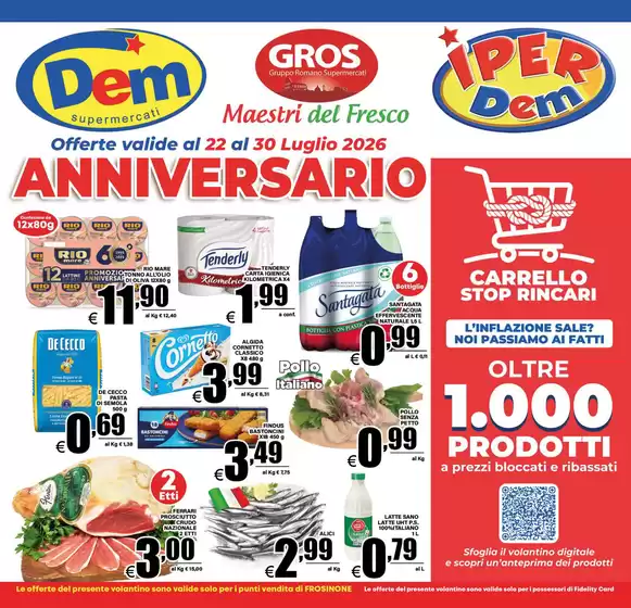Volantino Dem | Anniversario | 2026-07-22T00:00:00.000Z - 2026-07-30T00:00:00.000Z